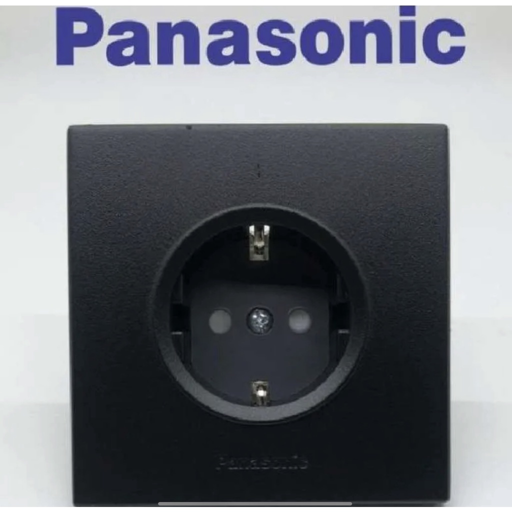 Panasonic Stop Kontak Hitam Black Matte WESJ 1121 Glow in the dark