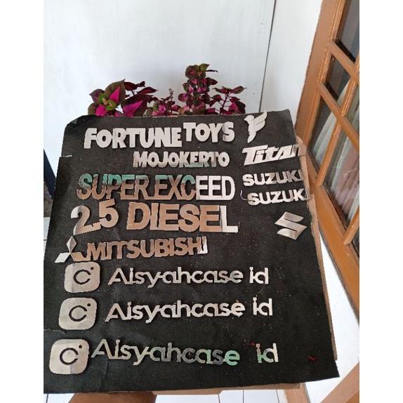 [[BISA COD]] emblem custom timbul motor/mobil stainlesstell