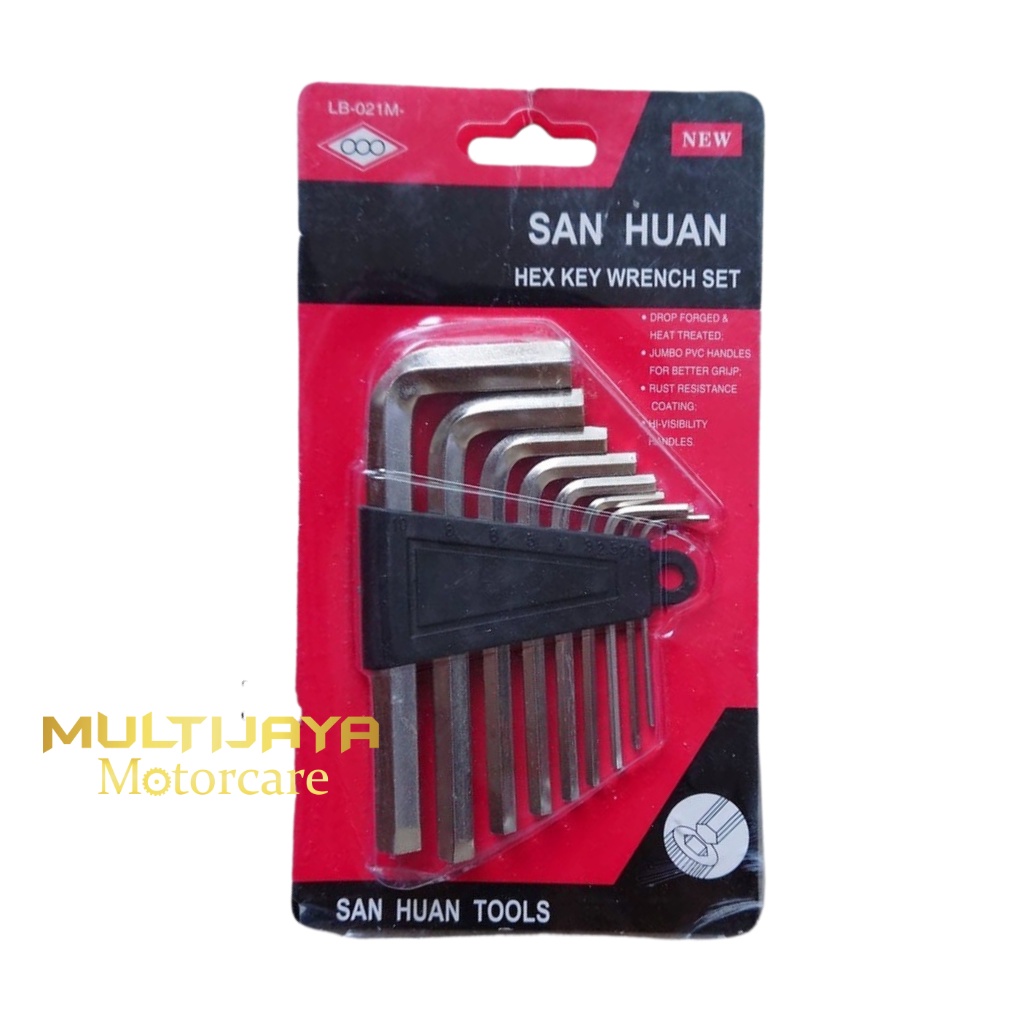 Kunci L 9 Pcs San Huan Hex Key Wrench Set