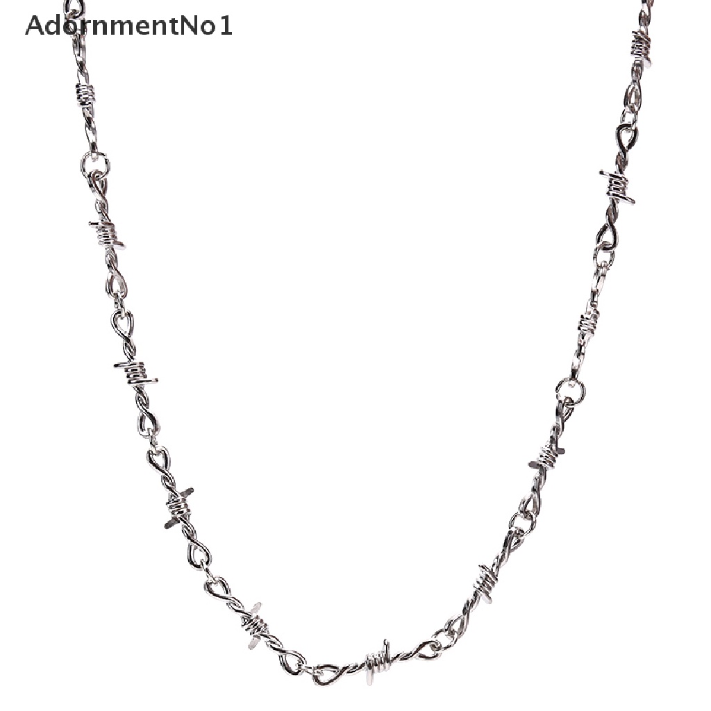 (AdornmentNo1) Kalung Choker Rantai Duri Gaya Punk Hip Hop Untuk Pria / Wanita