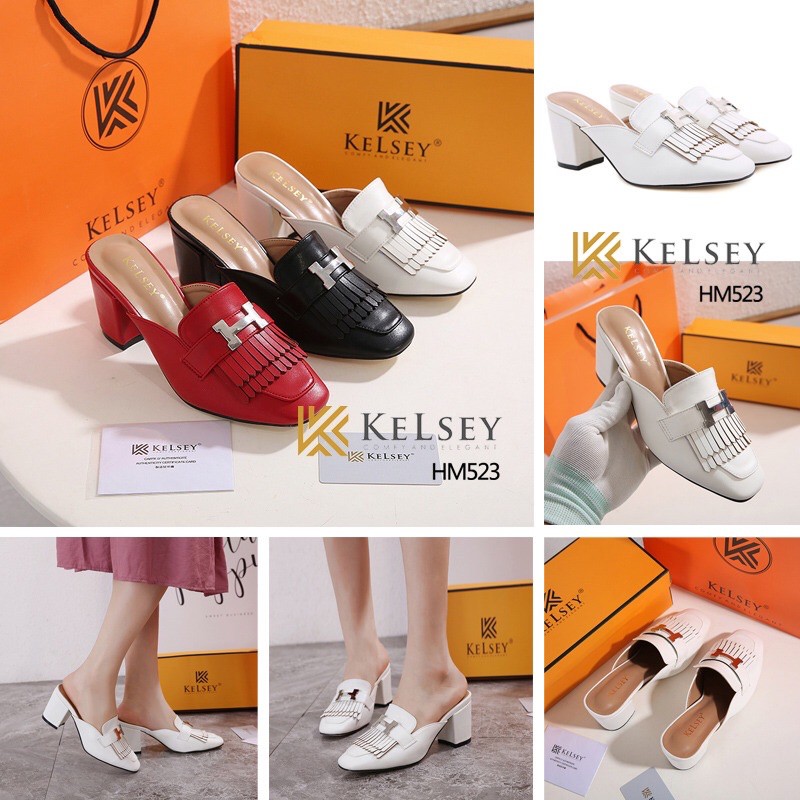 Kelsey Sepatu Heels Wanita HM523 Sepatu Hak Tahu 7,5cm Heels Tinggi Bahan Kulit