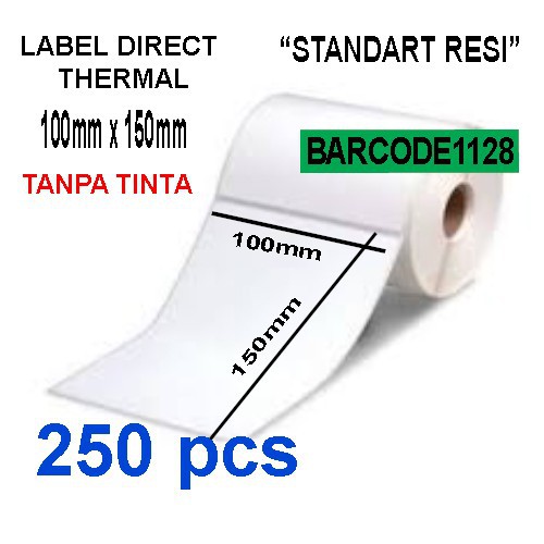 

label thermal label stiker barcode label pengiriman 100x150 / 250 pcs thermal