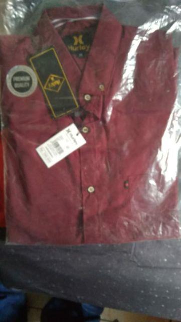 Kemeja Batik Pria Lengan Panjang Batik Danabrata Motif Mega Merah Kode 032 Size M L Xl Xxl Regular