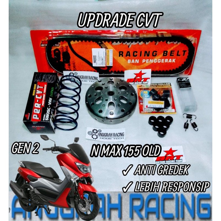 PAKET UPGRADE CVT ANTI GREDEK ANTI LOYO THN 2017-2019 N MAX 155 OLD  NMAX 155 MANGKOK GANDA VANBELT 
