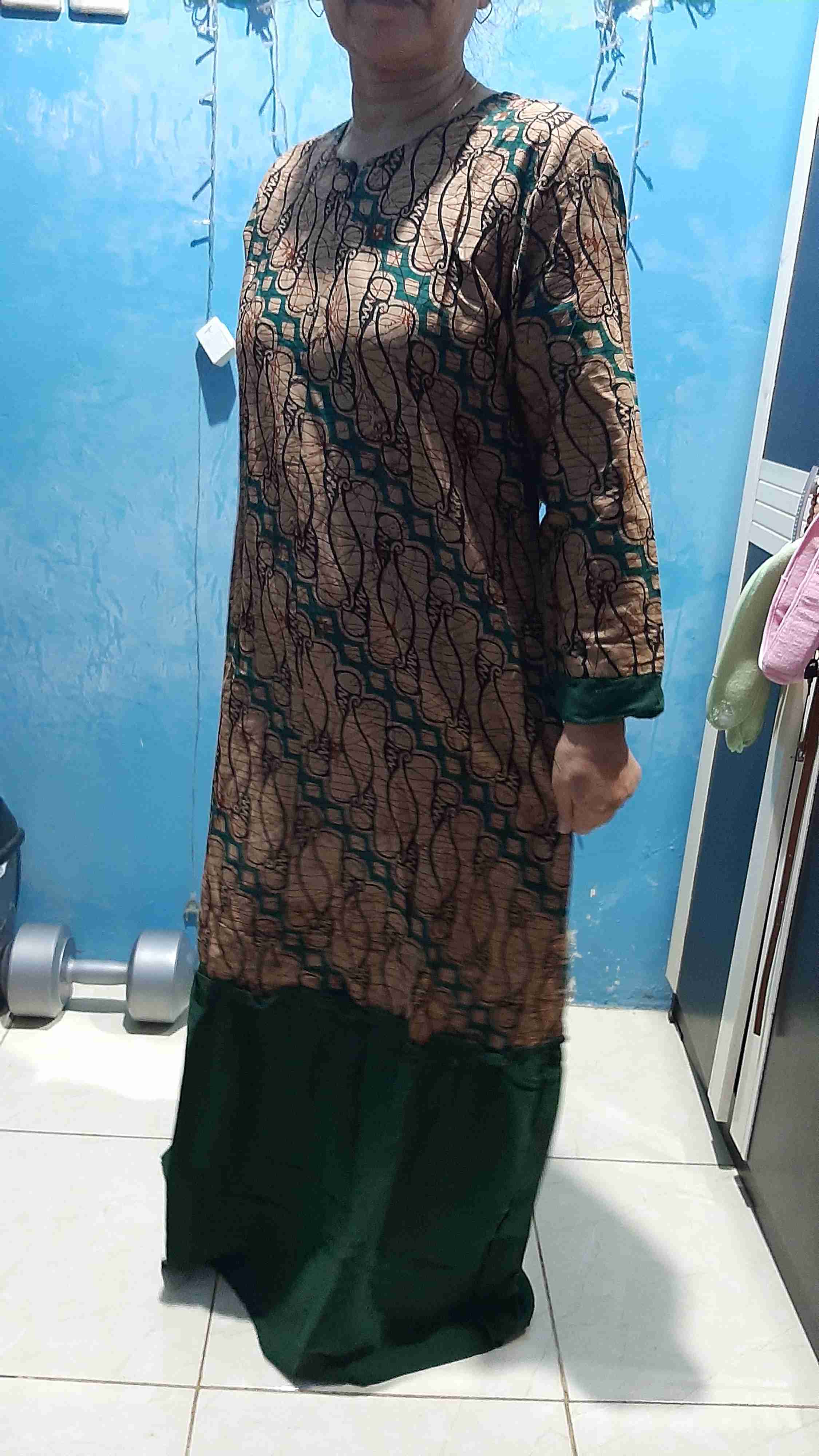 (busui & Ori) Gamis Batik Couple Rempel Couple Manggar,sekar,kubis,meysya Meisya Style Syari - Kg075