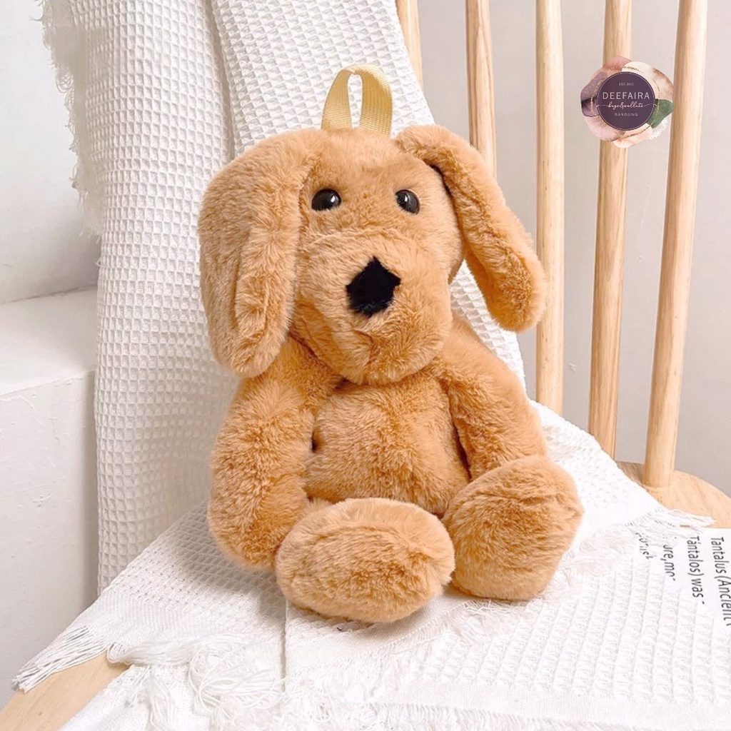 Tas Boneka Ransel Anak Model Dog Boneka Lucu Dengan Bahan Lembut