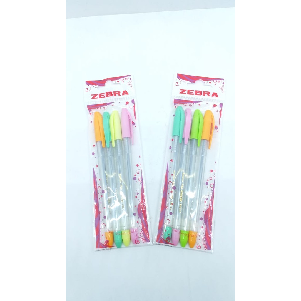 

BALLPOINT FINE 0.7 ZEBRA BLACK SET (ISI 4)/PULPEN ZEBRA / PIC CANDY / PICCOLORS