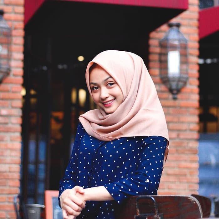 Kemeja Wanita Motif Polkadot/Kemeja Atasan Lengan Panjang Polka Kekinian FIA.Collection-NAVY BLUE