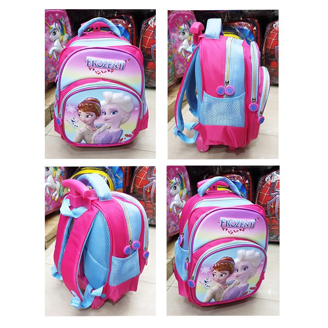 PROMO TERBAIK Tas Roda Dorong Trolley Anak TK Perempuan Motif Kuda Pony LOVE EMBOS Timbul 3Res IMPOR