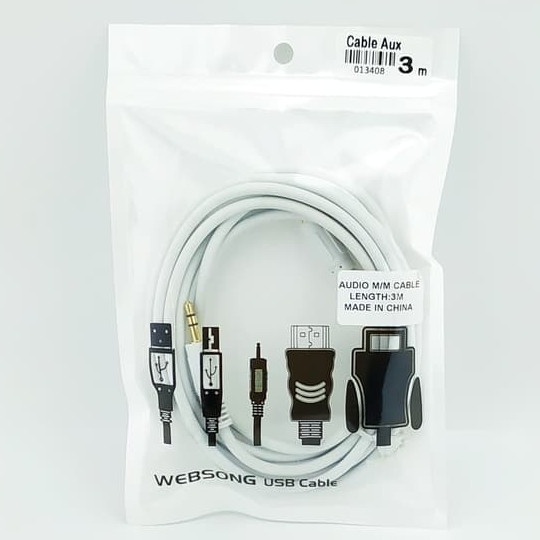 Websong Kabel Audio Aux 3.5mm 3M