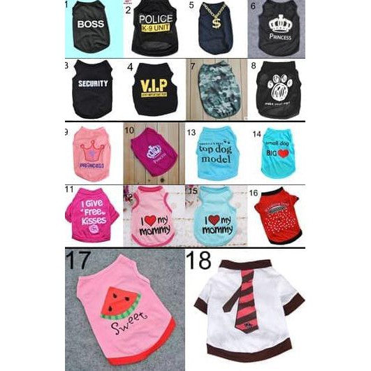 Hot Product Baju Kucing Hewan  Aksesoris Hewan  Baju Anjing 