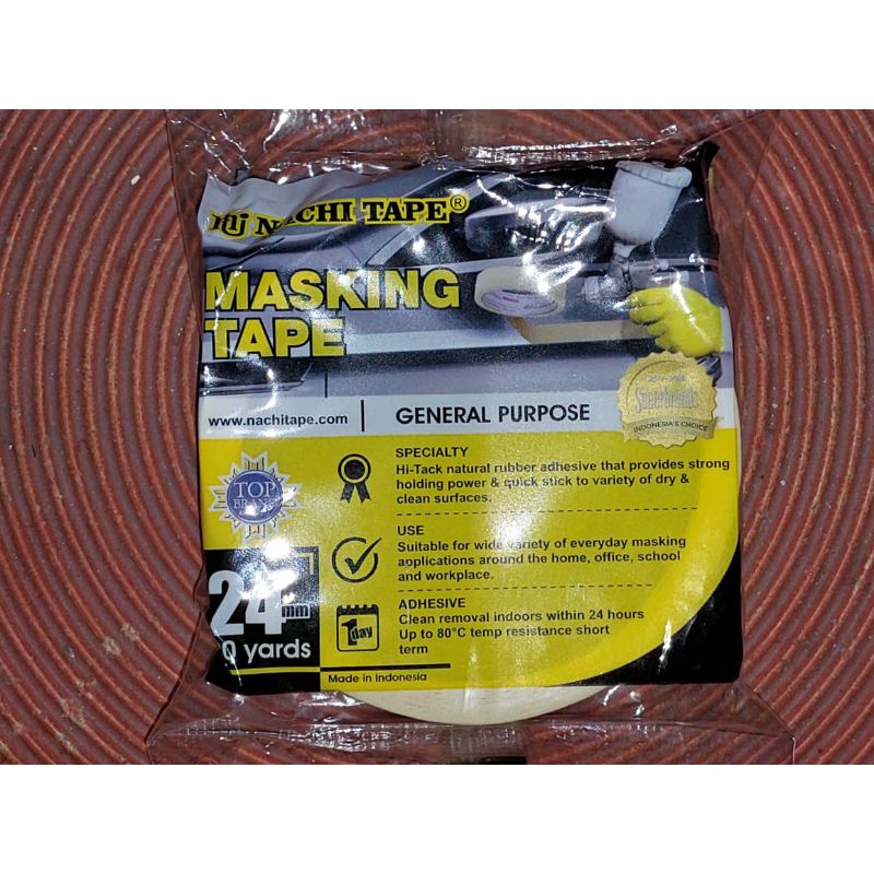 

[PCS] MASKING TAPE 24 MM NACHI TAPE 1 INCH 20 YARD / ISOLASI KERTAS / ISOLASI DICO