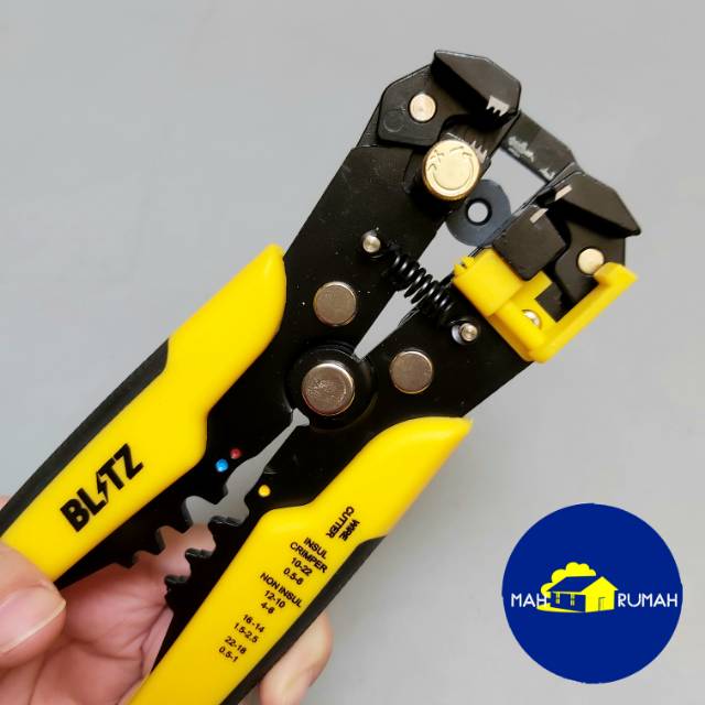 Tang Kupas Potong Kabel Multifungsi / Automatic Wire Stripper Krimping Crimping - BLITZ 8&quot; 8 inch