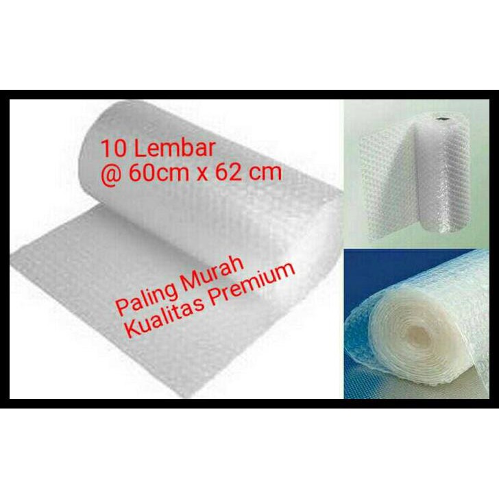 

PLASTIK GELEMBUNG BUBBLE BUBLE WRAP 60cm x 62 cm (10 pcs) BAGUS MURAH NEW