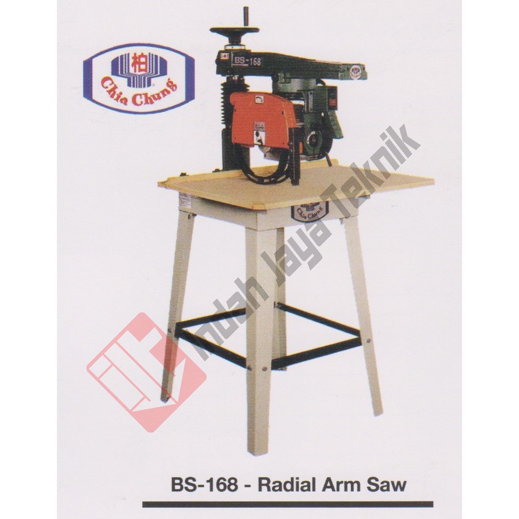 Mesin Radial Arm Saw Oscar Chia Chung / Gergaji Bundar Berlengan