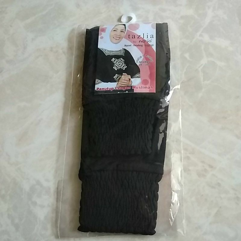 manset tangan kerut pendek /manset tangan original TAZLIA/manset SMOKE-Hitam