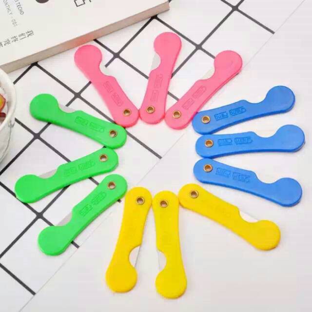 LS 237 - Pisau cutter Silet Lipat Mini Pemes Kecil Warna Warni