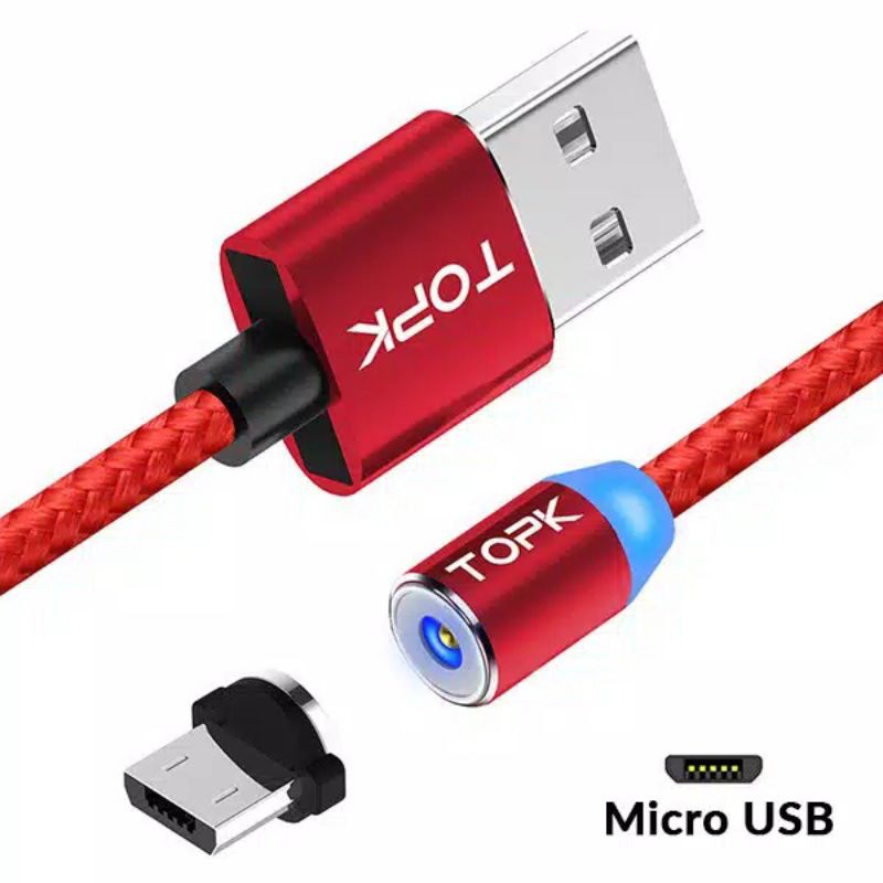 TOPK Kabel Data Magnetik Micro, type-C USB
