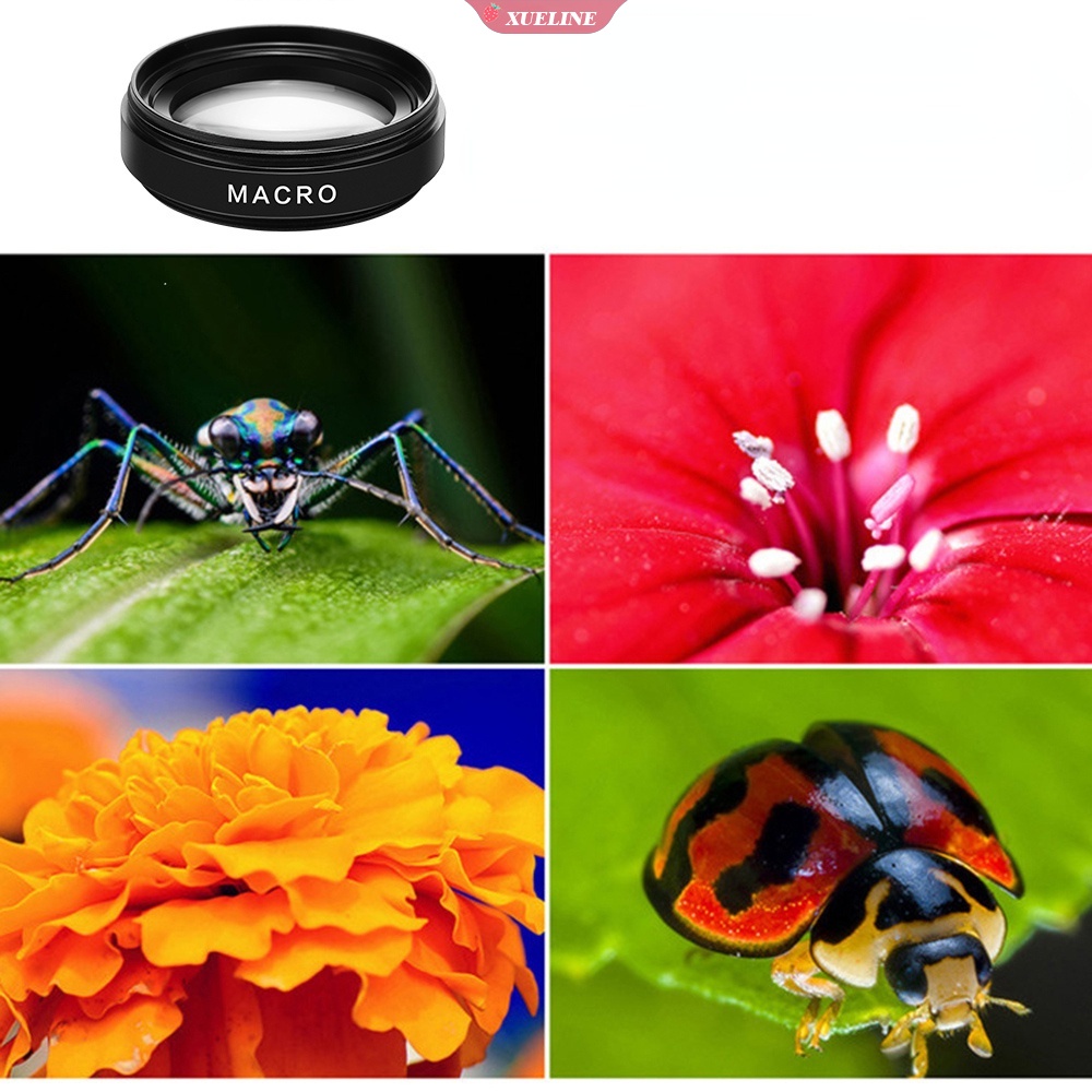 2 in 1 Lensa Kamera Ponsel Universal 37mm 0.45x 49uv Ultra Wide Angle Macro HD Portable Untuk iPhone