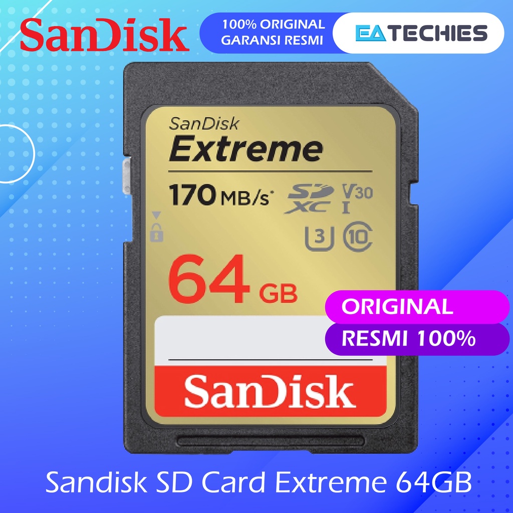 Sandisk Extreme SDXC 64gb 170mbps SD Card 64 GB