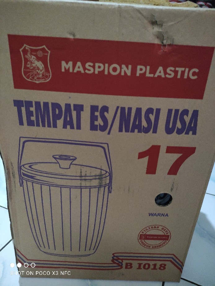 Rice Bucket / Termos Nasi Atau Es 17 Lt Air / 5 Lt Nasi Maspion
