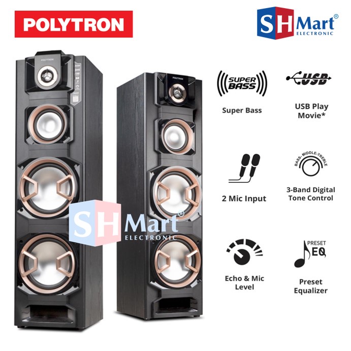 SPEAKER AKTIF POLYTRON BLUETOOTH XBR PAS-8E28 / PAS8E28 / PAS 8E28 (MEDAN)