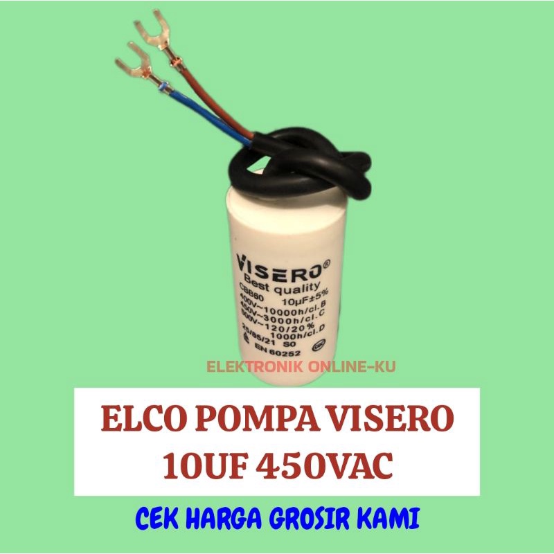 CAPASITOR POMPA ELCO POMPA KAPASITOR BULAT 10UF 450VAC