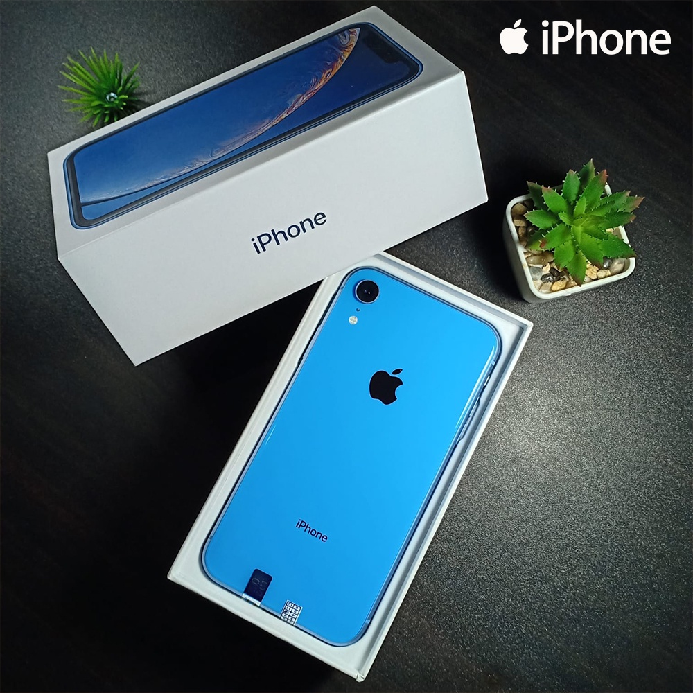 iphone XR 64gb Second Fullset Bekas Original 100% Mulus Garansi Imei Seumur Hidup Sim All Operator Ori-Blue