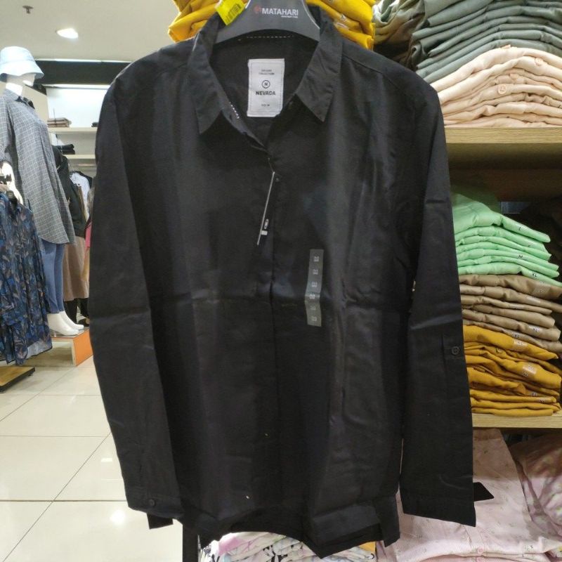 kemeja hitam Cewek merk NEVADA ORIGINAL 100%