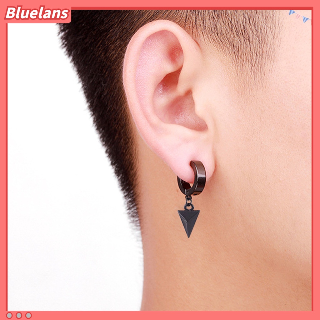 1 Pc Anting Stud Aneka Bentuk Warna Solid Gaya Punk Gothic Untuk Pria