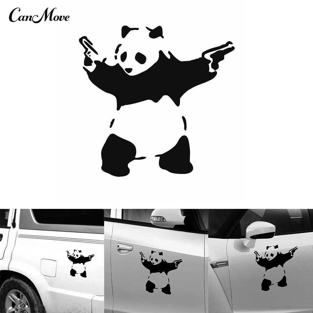 Stiker Vinyl Motif Kartun Panda Binatang Panda Untuk Jendela Mobil
