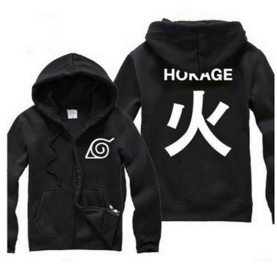 Jaket Naruto HOKAGE Big Size S M L XL XXL XXXL XXXXL XXXXXL/Hitam/Casual Cowok Cewek