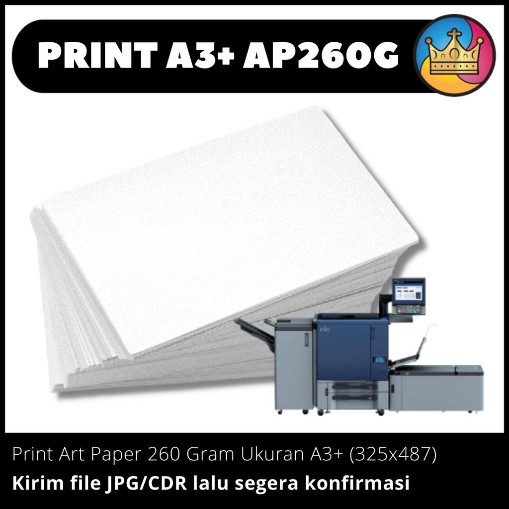 

DIGITAL PRINT A3+ Cetak Kertas Art Paper Carton AP 260 Gram