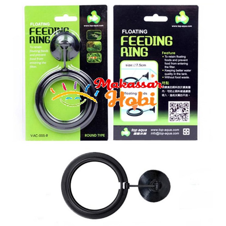 Ring Pemberi Makan Ikan Floating Feeding Ring Top Aqua ROUND 7.5 cm
