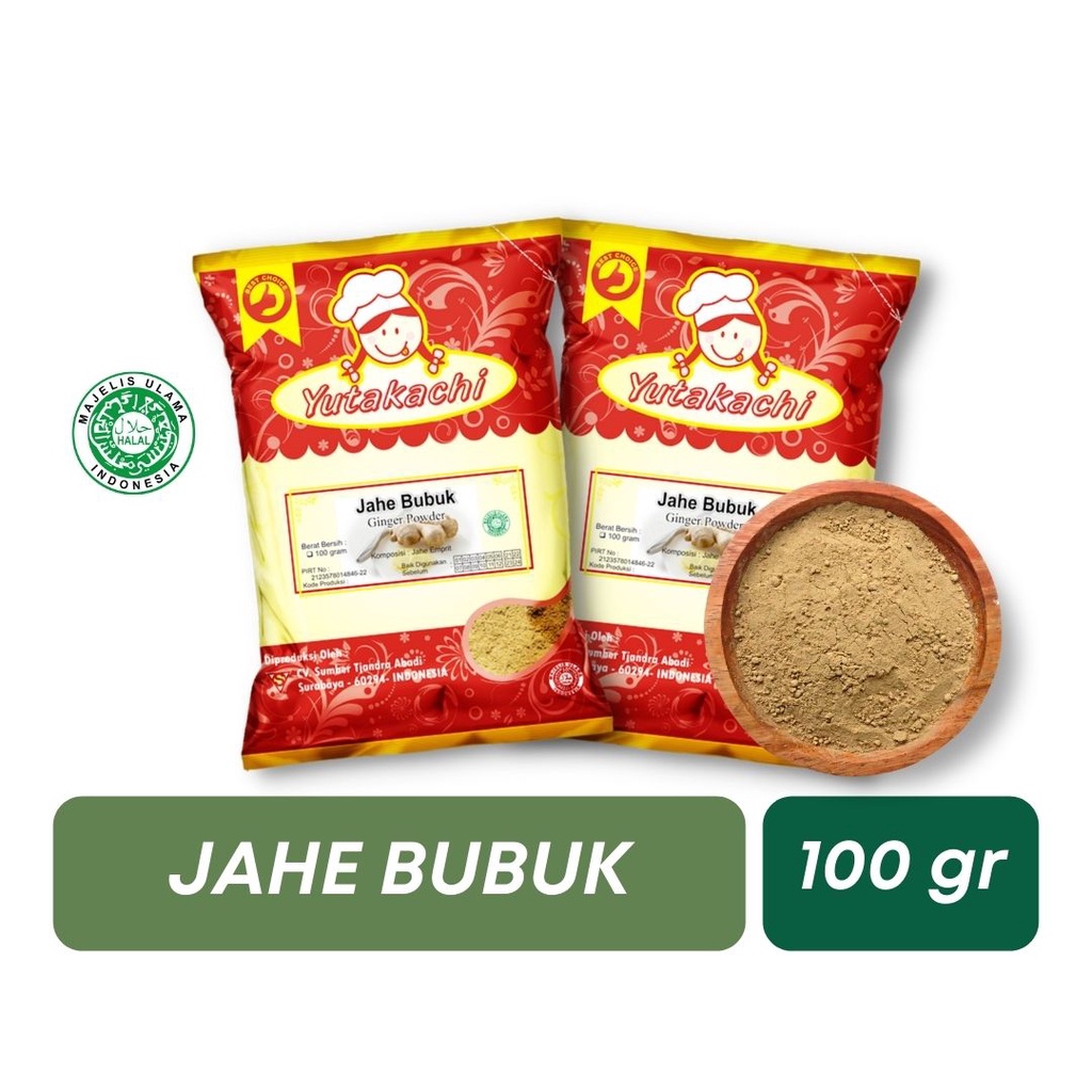 Jahe Bubuk Asli 100 Gram / Bumbu Rempah Yutakachi / JSR Rempah