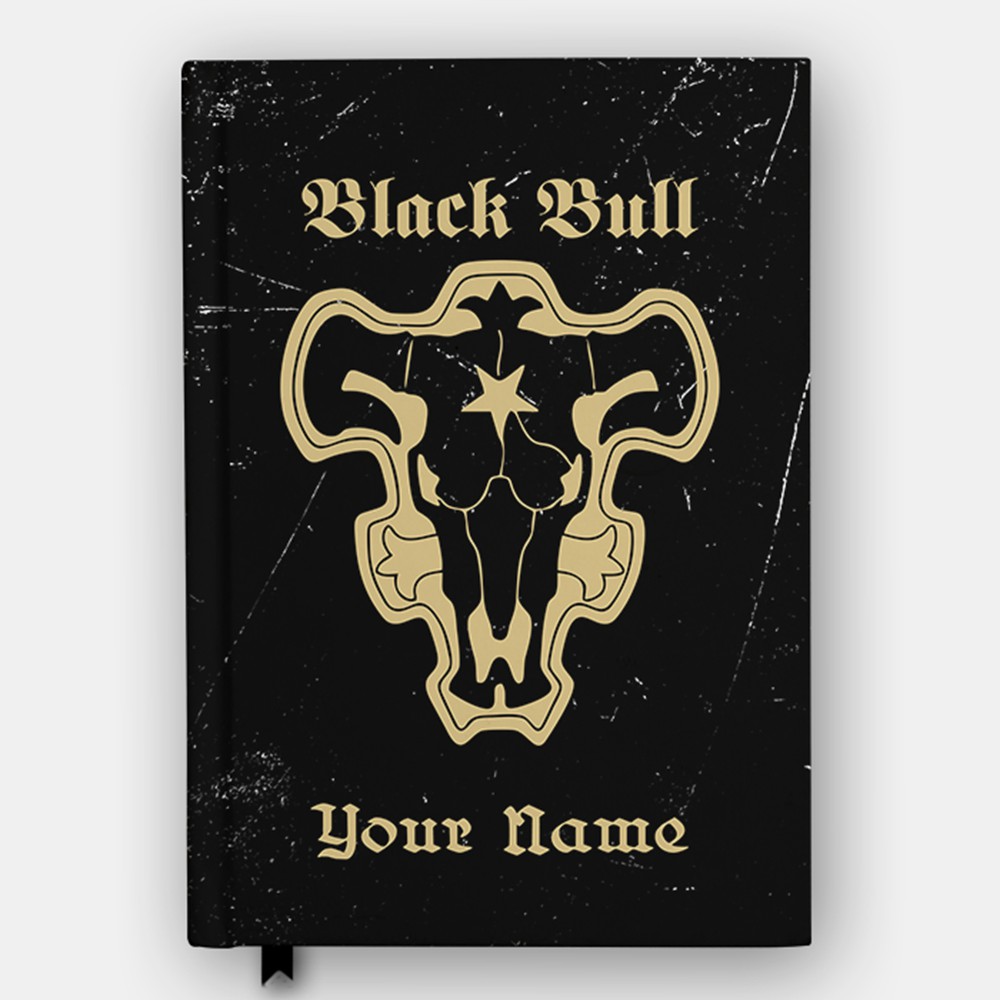 Buku Black Bull Magic Knight Black Clover Anime Custom Diary Jurnal Cosplay Hardcover