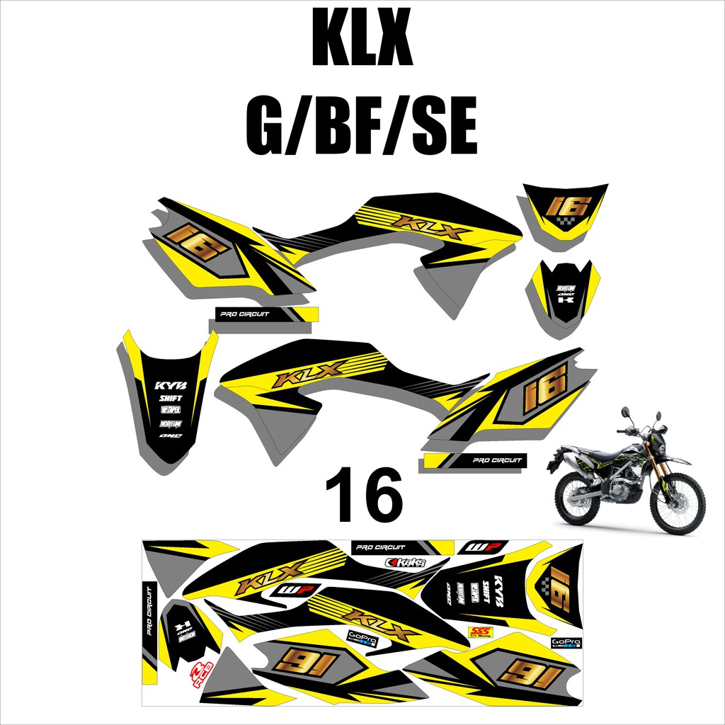 (COD) Sticker Striping Lis Variasi KLX 150 G - KLX BF - KLX SE Desain NN-16