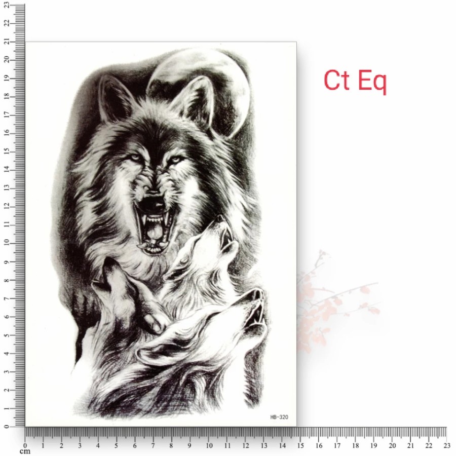 Tattoo temporary Tato palsu Srigala