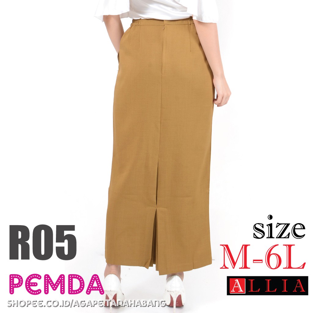 Rok Kantor Rempel Span R05 *Pemda* M - 6L rok span jumbo kerja kuliah formal wanita panjang