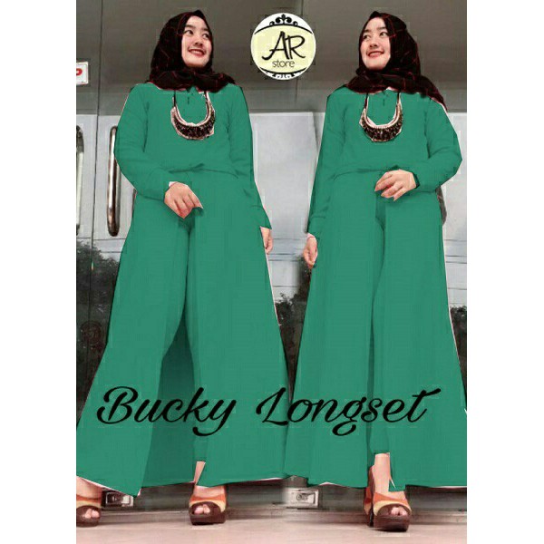 RN Bucky Set Tosca Baju Setelan Muslim Wanita Fashion Hijab Kekinian