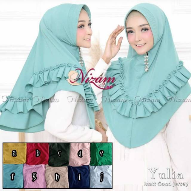 Jilbab Bergo Gotik Polos. Jilbab Nizam. Kerudung Instan Hijab Antem Jersey