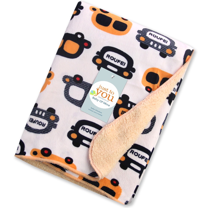 baby blanket selimut bayi bahan double fleece lembut adem motif lucu baby girl baby boy selimut instan