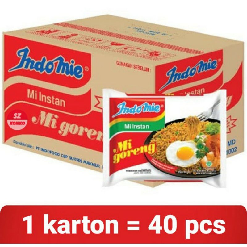 

INDOMIE MIE GORENG 1DUS ( ISI 40 PCS )