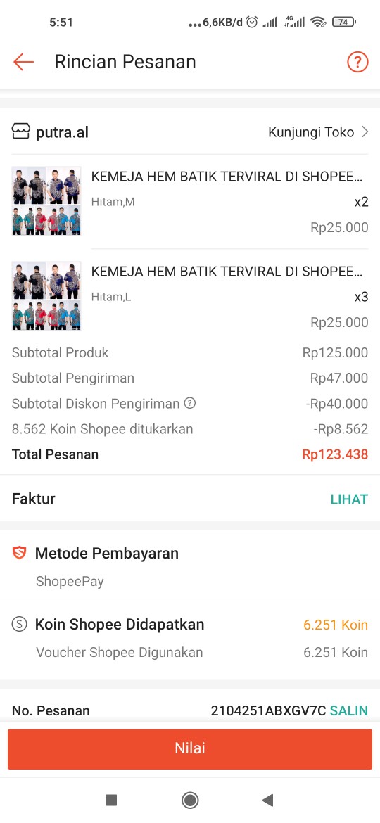 Kemeja Hem Batik Terviral Di Shopee Original No Kw Ready Seragam Harga Grosir