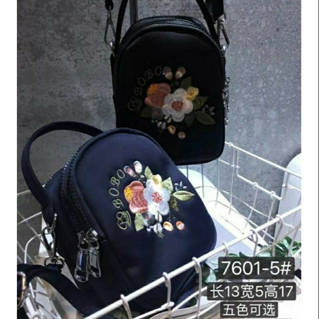 TAS BOBO BORDIR SLEMPANG 7601 IMPORT ORI