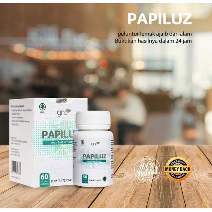 Original PAPILUZ Obat Pelangsing Slimming Herbal  Suplemen Pangkas Kalori  .