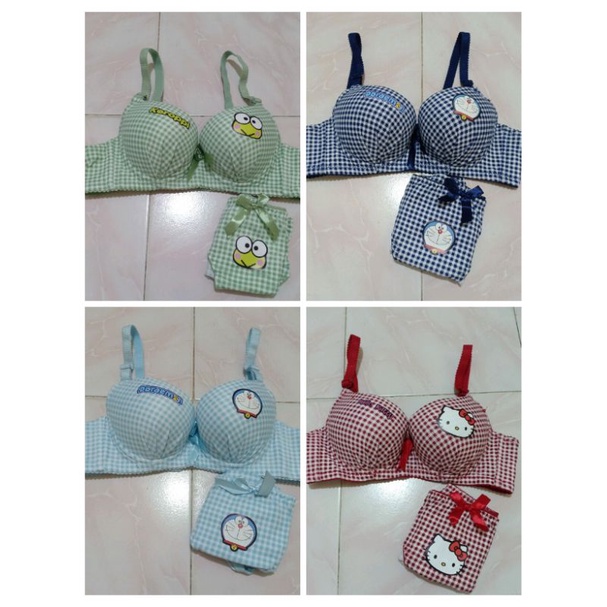 BRA SET DORAEMON/BRA SET HELLOKITTY/BRA SET KEROPI