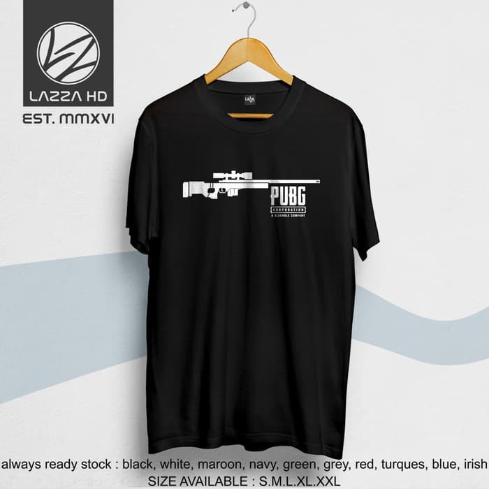 Kaos / Tshirt Distro PUBG Game AWM SNIPER FREE NICKNAME Online Terlaris