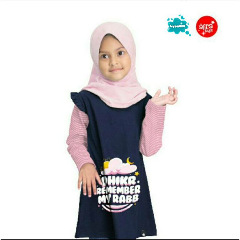 Kaos Tunik Afrakids AF250 &quot;Dhikr Remember My Rabb&quot;