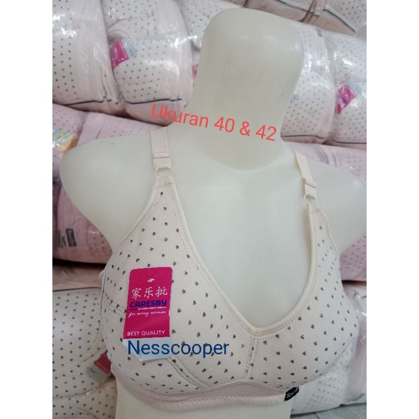 BH JUMBO SPORT BRA TANPA KAWAT TANPA BUSA MURAH POKADOT BINTIK (bh caresby bintik)